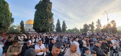  برگزاری نماز عید قربان در مسجدالقص + عکس