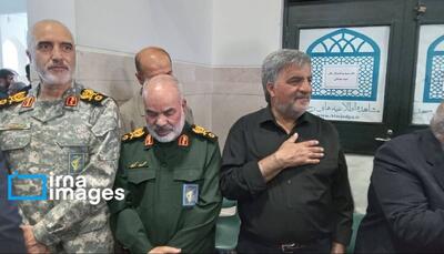  حضور فرمانده نیروی زمینی سپاه در مراسم بزرگداشت شهید سپهبد پاکپور