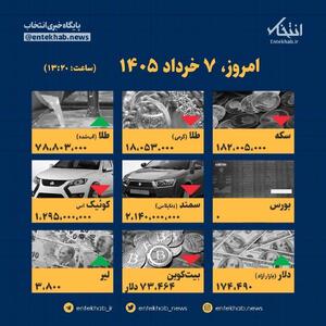  اینفوگرافیک / امروز ۷ خرداد قیمت‌ها چقدر است؟