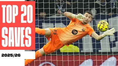  20 سیو برتر لالیگا در فصل 26-2025