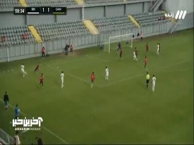  گل دوم ایران به گامبیا روی شوت دیدنی رامین رضاییان