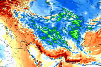  باران در دامنه‌های البرز و خوزستان، گرما در سواحل خلیج فارس