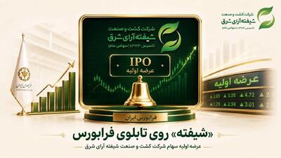  عرضه اولیه سهام شرکت کشت و صنعت شیفته آرای شرق