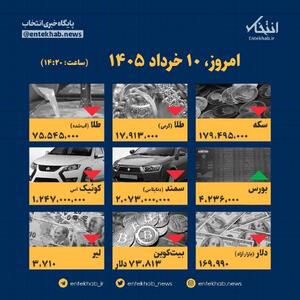  اینفوگرافیک / امروز ۱۰ خرداد قیمت ها چقدر است؟