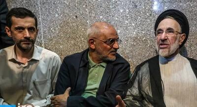  تصاویری از حضور شخصیت های سیاسی در مراسم ترحیم خواهر سیدمحمد خاتمی