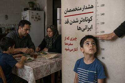  هشدار متخصصان؛ کوتاه‌تر شدن قد ایرانی‌ها، چیزی‌که از سفره‌ها آغاز می‌شود