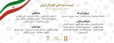 لیست 26 نفره تیم ملی فوتبال برای حضور در جام جهانی 2026