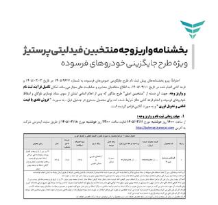  نتایج قرعه کشی بهمن موتور خرداد ۱۴۰۵ اعلام شد | لینک استعلام برندگان فیدلیتی پرستیژ و جزئیات واریز وجه