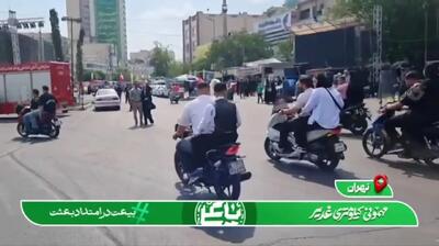 عروس و داماد موتوری در مسیر مهمونی غدیر