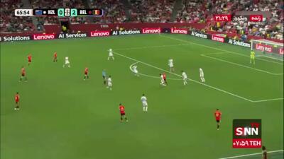  گل سوم بلژیک به نیوزلند /بلژیک 3 - 0 نیوزلند