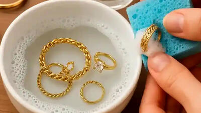  8 روش موثر برای تمیز و براق کردن طلا در خانه / نکات مهم درباره زیورآلات
