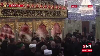 پیکر آقای شهید در جوار حرم حضرت عباس (ع)