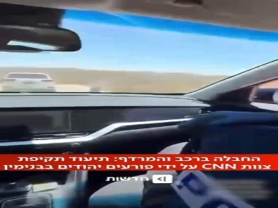  حمله شهرک‌نشینان صهیونیستی به تیم خبری CNN در کرانه باختری