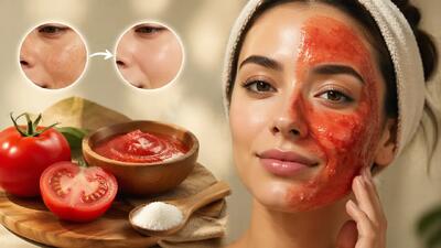  چگونه با ماسک گوجه و شکر لکه های تیره پوست را از بین ببریم؟
