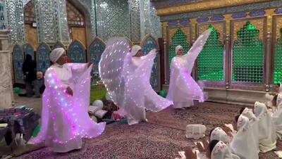 اجرای خاص چند زن در جشن تکلیف دختران در یک امامزاده