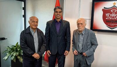  دیدار صمیمانه دو پیشکسوت پرسپولیس با حدادی
