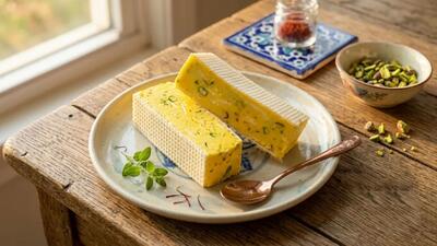 طرز تهیه بستنی سنتی زعفرانی در خانه در 11 مرحله ساده (بدون بستنی ساز)