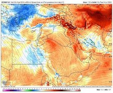  افزایش دما در راه است؛ هشدار گرد و خاک و کاهش کیفیت هوا در ۱۰ استان