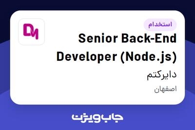  استخدام Senior Back-End Developer (Node.js) در دایرکتم
