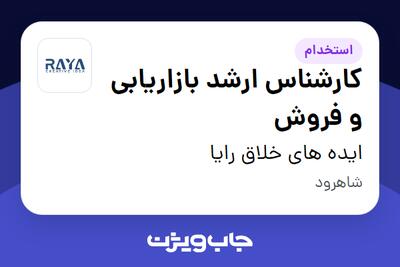  استخدام کارشناس ارشد بازاریابی و فروش در ایده های خلاق رایا