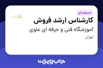  استخدام کارشناس ارشد فروش در آموزشگاه فنی و حرفه ای علوی