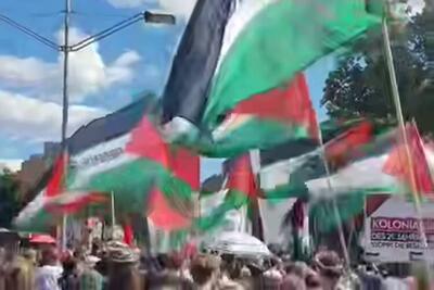  فیلم/ تظاهرات حمایتی از فلسطین در برلین
