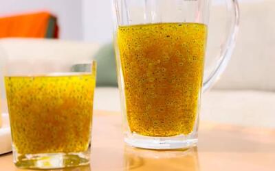 راز معلق ماندن تخم شربتی و خاکشیر / طرز تهیه شربت زعفرانی اصیل ایرانی
