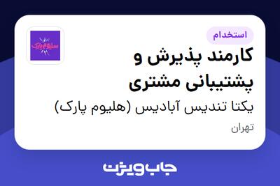 استخدام کارمند پذیرش و پشتیبانی مشتری - خانم در یکتا تندیس آبادیس (هلیوم پارک)