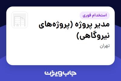  استخدام مدیر پروژه (پروژه‌های نیروگاهی) در سازمانی فعال در حوزه ساختمان / مصالح و تجهیزات ساختمانی