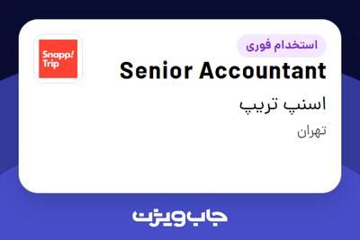 استخدام Senior Accountant در اسنپ تریپ