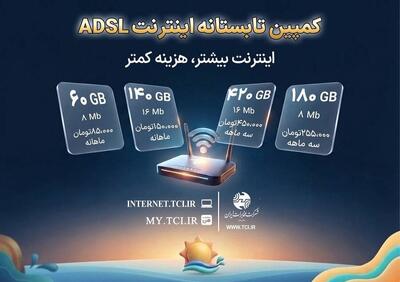  کمپین تابستانه اینترنت ADSL شرکت مخابرات ایران آغاز شد