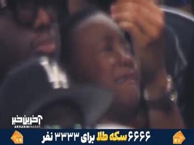 کودک گریان هوادار فرانسه پس از پیش افتادن اسپانیا