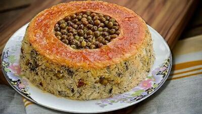 طرز تهیه متفاوتترین پلو مخلوطی که خوردید؟! ترکیب نخود فرنگی و مرغ