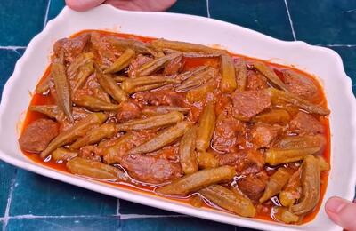 خوشمزه ترین خورشت بامیه مجلسی همراه نکات ساده ای که همه رو عاشق این غذا میکنه !