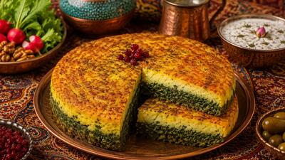  طرز تهیه کوکو دورنگ؛ ترکیب طلایی کوکو سیب زمینی و کوکو سبزی با ظاهری شیک و طعمی بی نظیر