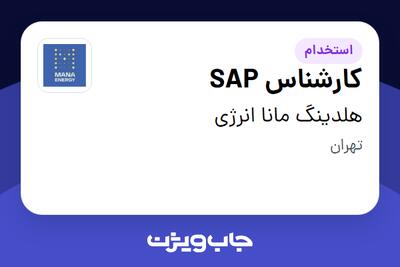 استخدام کارشناس SAP در هلدینگ مانا انرژی