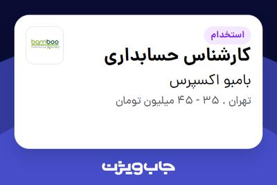  استخدام کارشناس حسابداری در بامبو اکسپرس