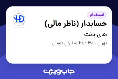  استخدام حسابدار (ناظر مالی) در های دنت