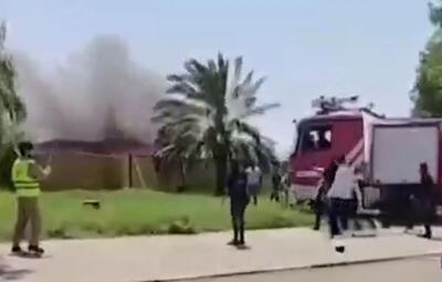 آتشسوزی در فرودگاه بینالمللی بصره