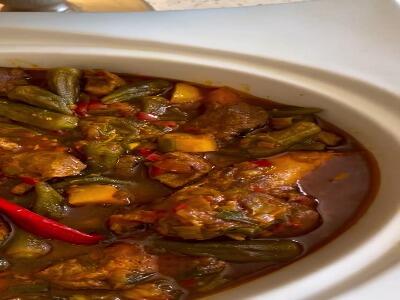 خورشت بامیه جا افتاده و مجلسی