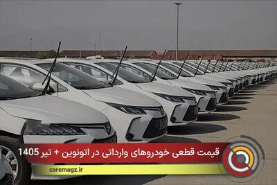 قیمت قطعی خودروهای وارداتی در اتونوین + تیر 1405