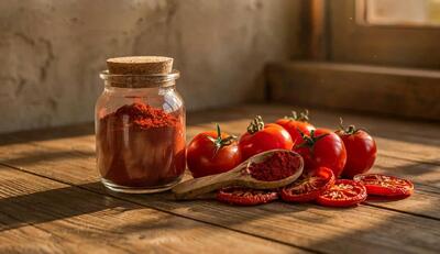  طرز تهیه پودر گوجه خانگی با ماندگاری بالا و طعم طبیعی