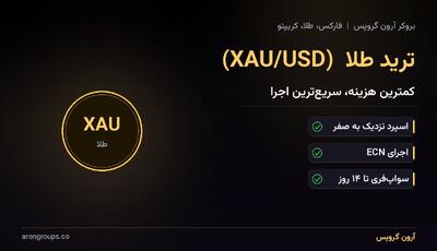  ترید طلا در آرون گروپس؛ معامله‌ی XAU/USD با کمترین هزینه‌ی معاملاتی