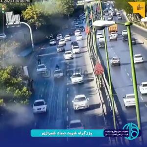 لحظه واژگون شدن عجیب کوئیک در بزرگراه صیاد شیرازی +فیلم