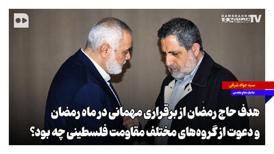  هدف حاج رمضان از برقراری مهمانی در ماه رمضان و دعوت از گروه‌های مختلف مقاومت فلسطینی چه بود؟