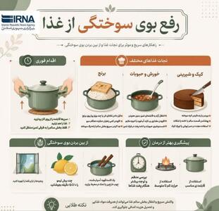  اینفوگرافیک| روش‌های رفع بوی سوختگی از غذا