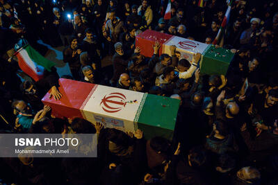  پیکر مطهر شهدای حمله آمریکا در گتوند به خاک سپرده شد