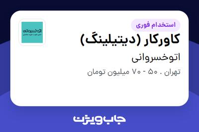  استخدام کاورکار (دیتیلینگ) - آقا در اتوخسروانی