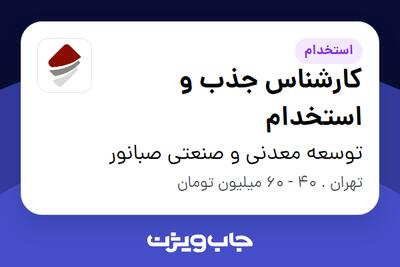  استخدام کارشناس جذب و استخدام در توسعه معدنی و صنعتی صبانور