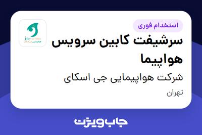  استخدام سرشیفت کابین سرویس هواپیما - آقا در شرکت هواپیمایی جی اسکای